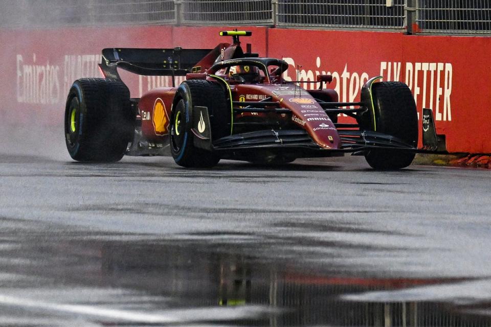 Carlos Sainz finished third at the Singapore Grand Prix  (AFP via Getty Images)