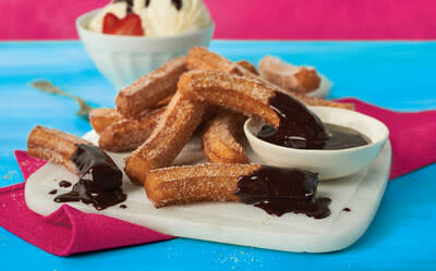 Churros with Mole Mocha Sauce