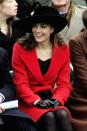 It was all eyes on the lady in red when Kate attended the Passing Out Parade of then-boyfriend Prince William.