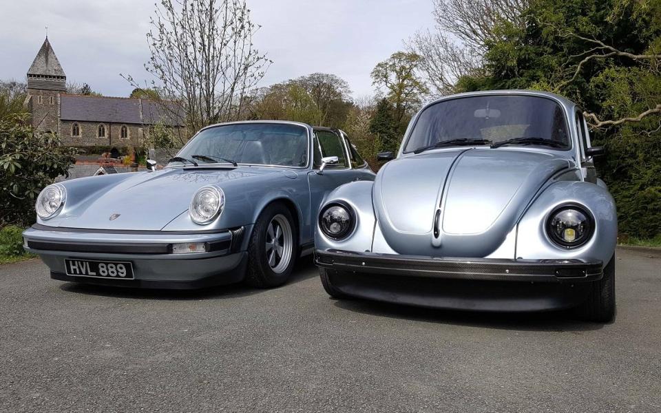 Porsche 911 and VW Beetle converted to EV electric propulsion