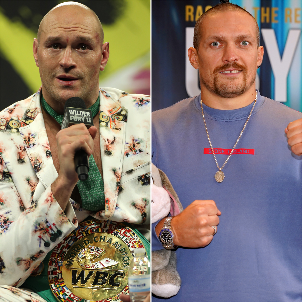 Tyson Fury and Oleksandr Usyk (Bradley Collyer/Nick Potts/PA)