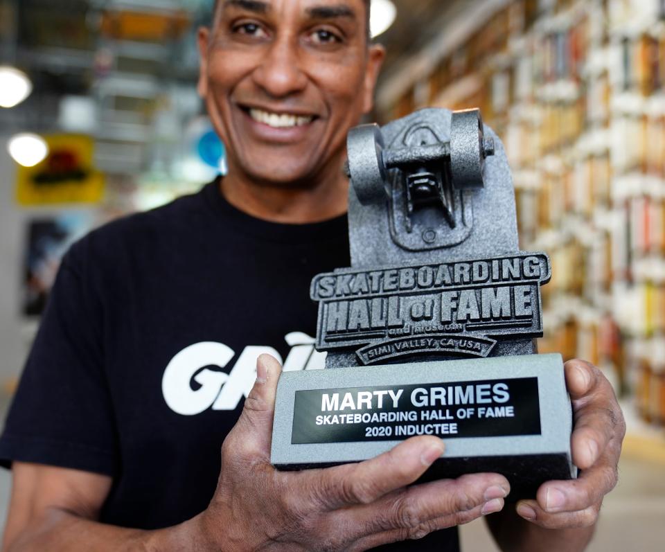 Tyre Nichols, an avid skateboarder who was murdered in January, looked up to skaters like Marty Grimes, seen here. Grimes is the first Black skateboarder to turn pro and the first Black skateboarder to be inducted into the Skateboarding Hall of Fame.