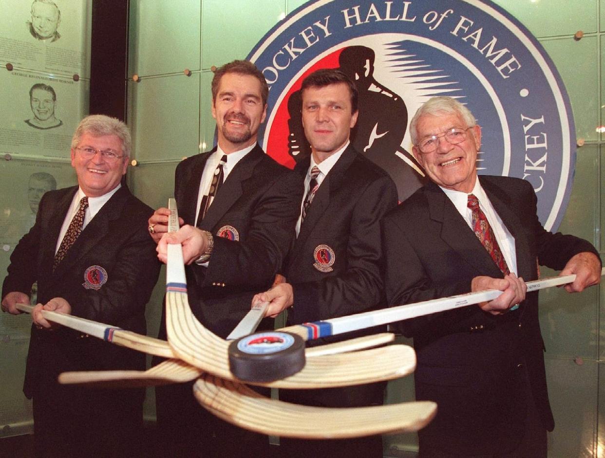 Yvon Pedneault joined the La Soirée du Hockey team at Radio-Canada in 1994. (Kevin Frayer/The Canadian Press - image credit)