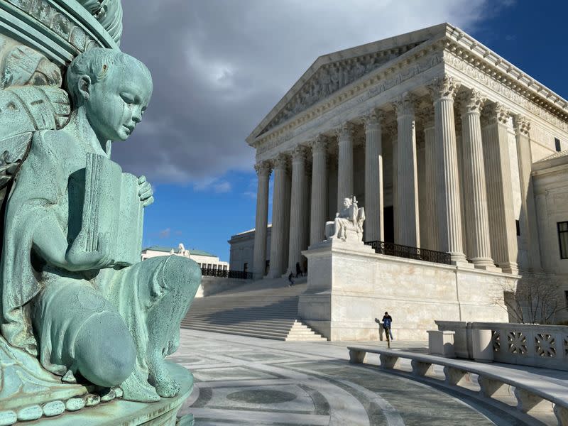 The buliding of the U.S. Supreme Court is pictured in Washington