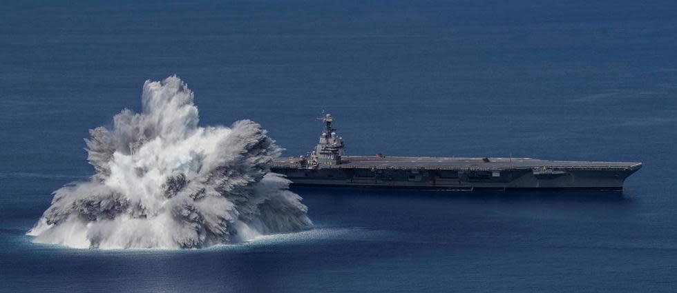 L’US Navy a conduit un premier test pour déterminer si son porte-avions était bien apte à affronter l’adversité au combat.  
