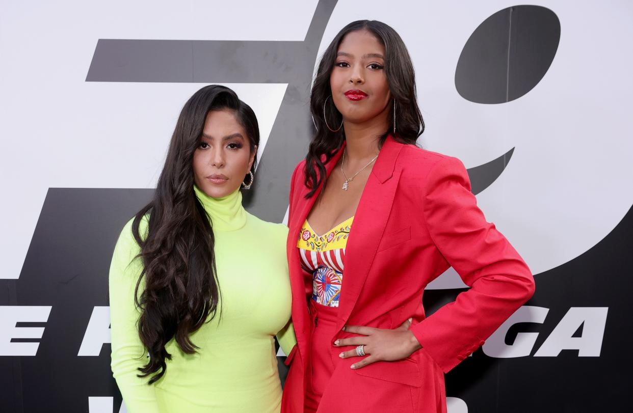 Vanessa Bryant and Natalia Bryant at F9 premiere.