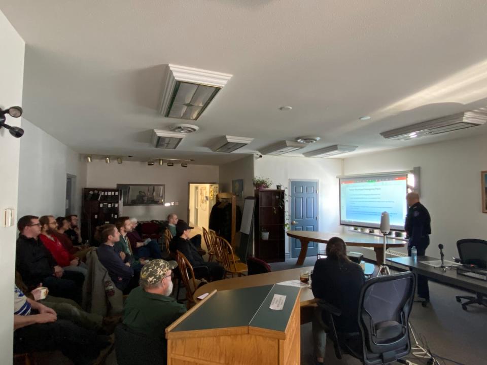 On Thursday, the Dawson City Fire Department held a public information session to discuss the town's emergency plan ahead of the upcoming flood season.
