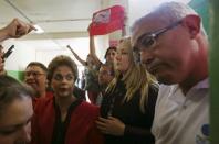 Brazil's former President Dilma Rousseff arrives to vote during municipal elections in Porto Alegre, Brazil, October 2, 2016. REUTERS/Diego Vara