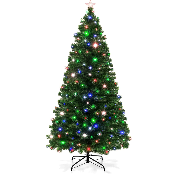 9) 7-Foot Artificial Christmas Pine Tree