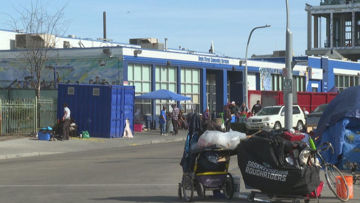 Boyle Street Community Services is moving from this location at 10116 105th Avenue in a sudden shift to four temporary sites.  (Travis McEwan/CBC - image credit)