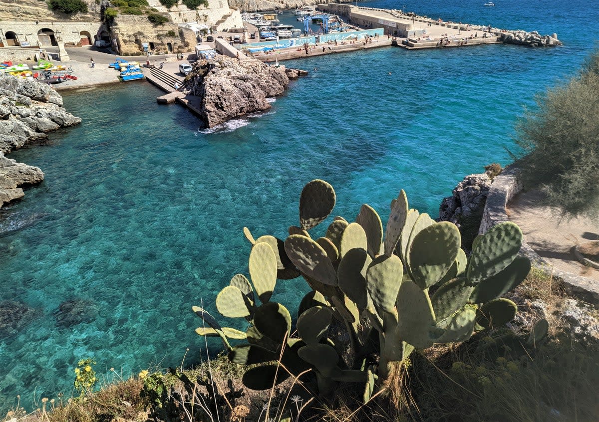 The waterfront in Castro, Puglia (Lucy Thackray)