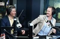 David Burtka chats with husband Neil Patrick Harris on <em>Mash Up</em> at SiriusXM Studios on Monday in New York City.