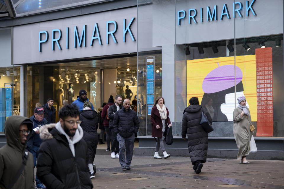 People shopping at Primark in the City Centre Bullring shopping district on 25th January 2023 in Birmingham, United Kingdom. The Birmingham store is the biggest Primark in the World, and one of their flagship stores, selling clothes at the budget end of the market. The company sources cheaply, using simple designs and fabrics in the most popular sizes and buys stock in bulk. (photo by Mike Kemp/In Pictures via Getty Images)