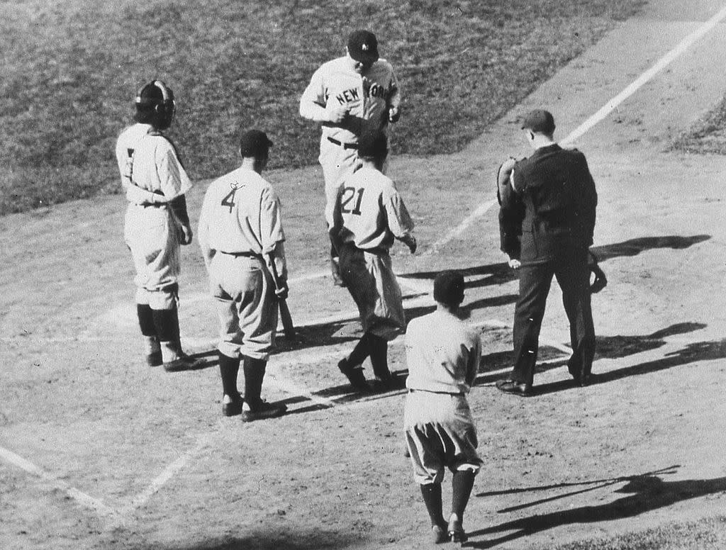 Babe Ruth Scoring after Home Run