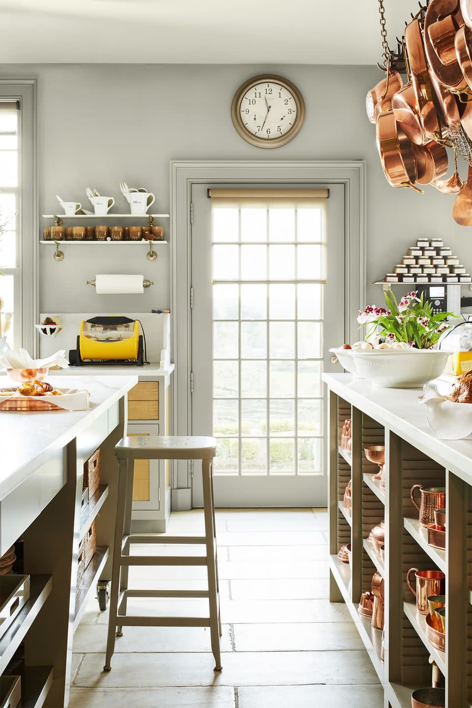 martha stewart's gray farmhouse kitchen