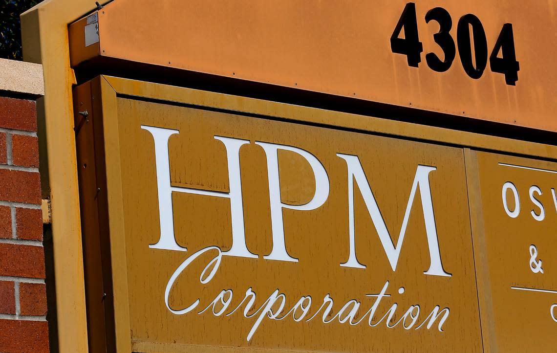 The HPM Corporation sign at 4304 W. 24th Ave. in Kennewick.