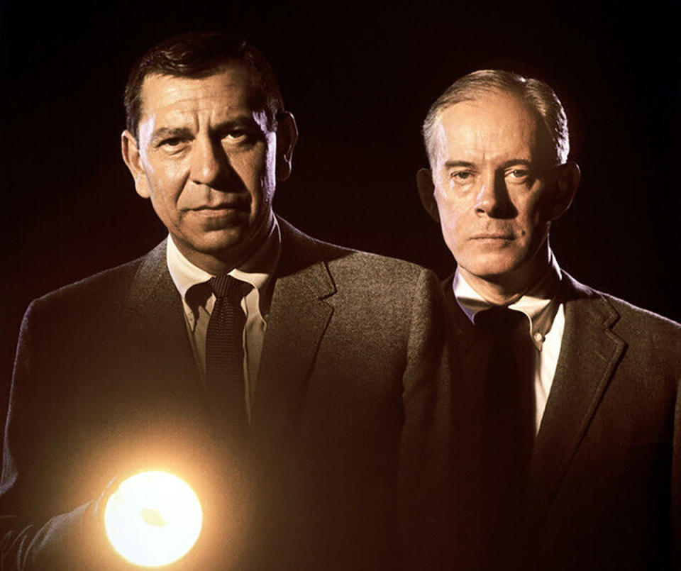 Jack Webb and Harry Morgan in Dragnet 1967