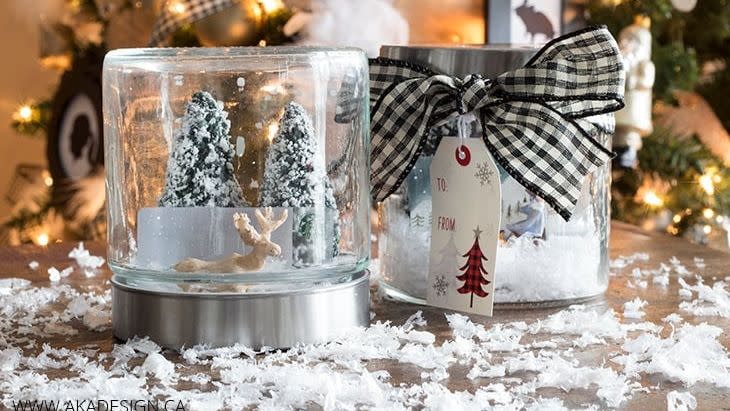 diy snow globe gift card snow globe