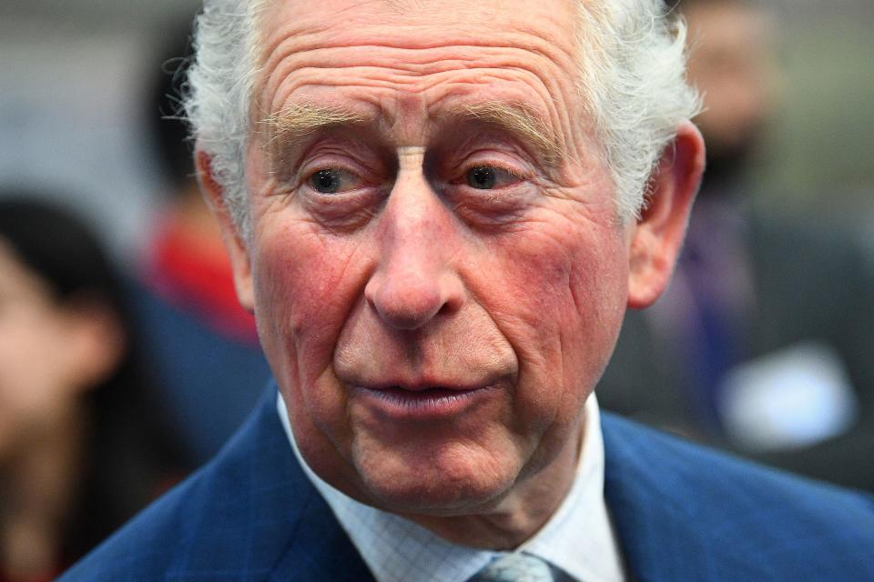 Britain's Prince Charles, Prince of Wales reacts during his visit to the London Transport Museum in London on March 4, 2020, to take part in celebrations to mark 20 years of the museum. - TfL was set-up in 2000 to bring Londons transport network together under one integrated body. (Photo by Victoria Jones / POOL / AFP) (Photo by VICTORIA JONES/POOL/AFP via Getty Images)