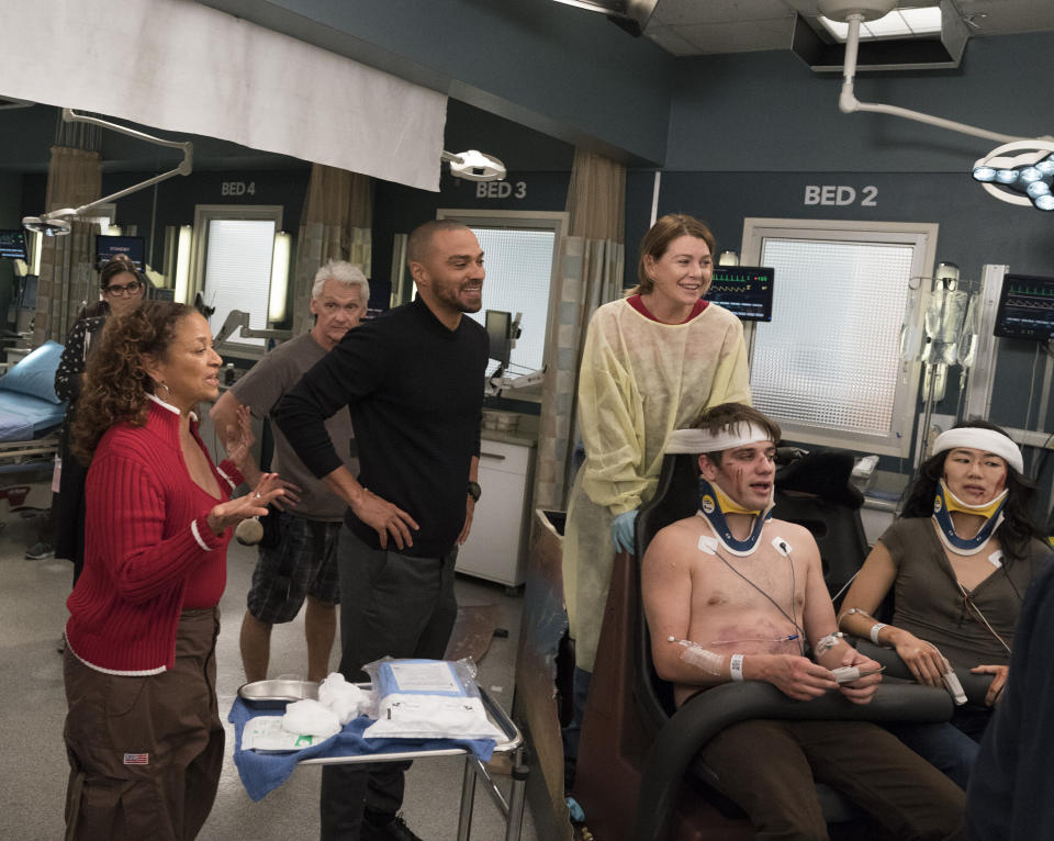 Allen directing an episode of "Grey's Anatomy." (Photo: Mitch Haaseth via Getty Images)