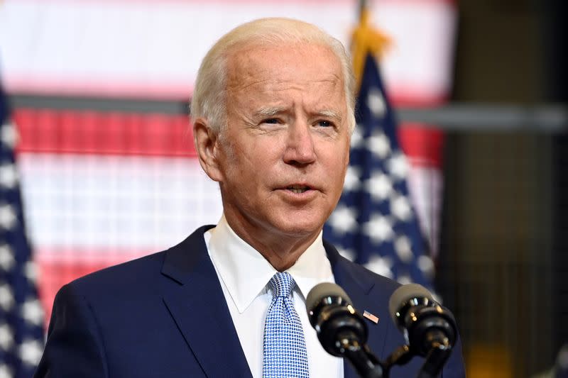 FILE PHOTO: U.S. Democratic presidential nominee Joe Biden holds campaign event in Pittsburgh, Pennsylvania