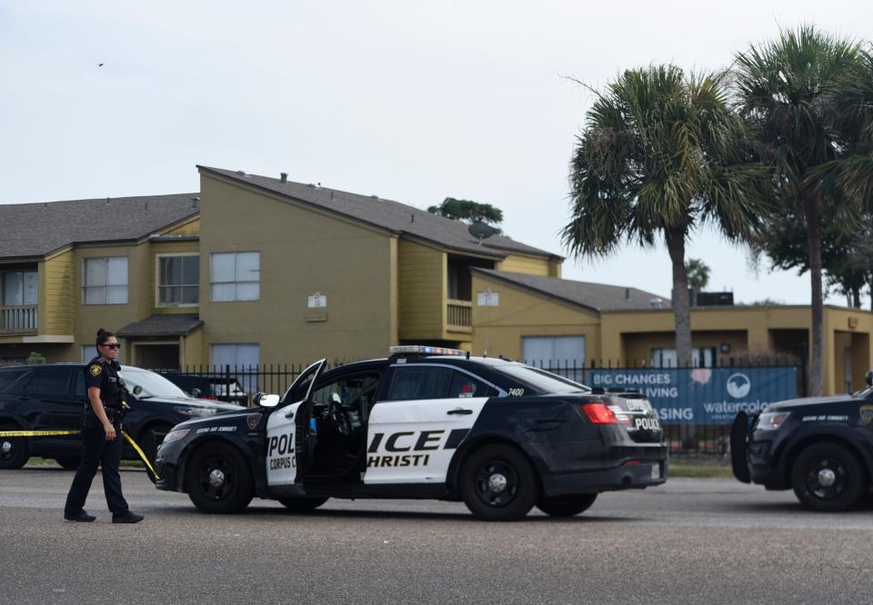 Corpus Christi police and SWAT respond to an injured officer call on the 3900 block of Weber, Wednesday, Aug. 4, 2021.