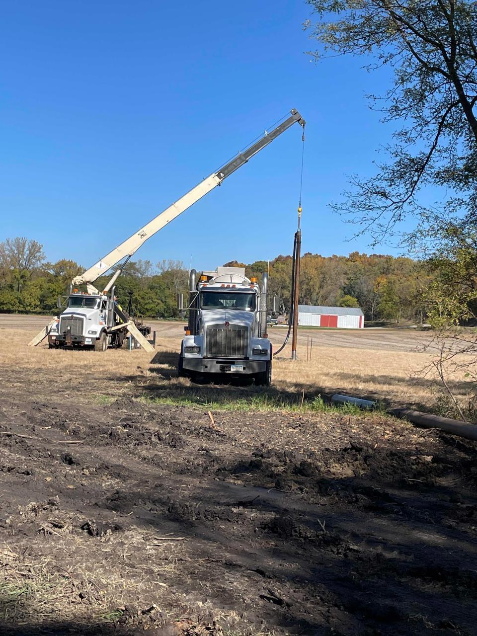 A test well installation was performed by the city of Ames to verify appropriate screen size and well depth for the water wells coming to North River Valley Park in December of 2024.