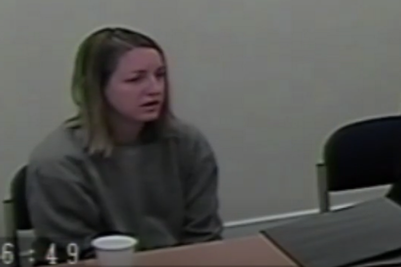 Letby during a police interview