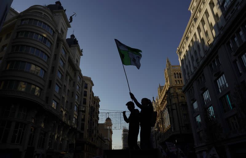 Protest by Extinction Rebellion in Madrid