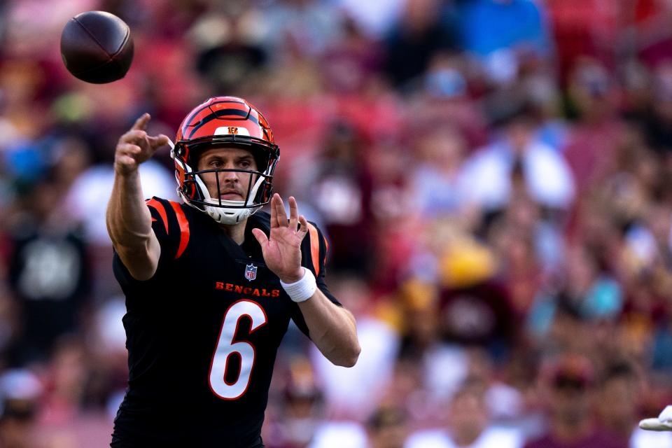 Cincinnati Bengals quarterback Jake Browning could start on "Monday Night Football" against the Rams if Joe Burrow is unable to play.