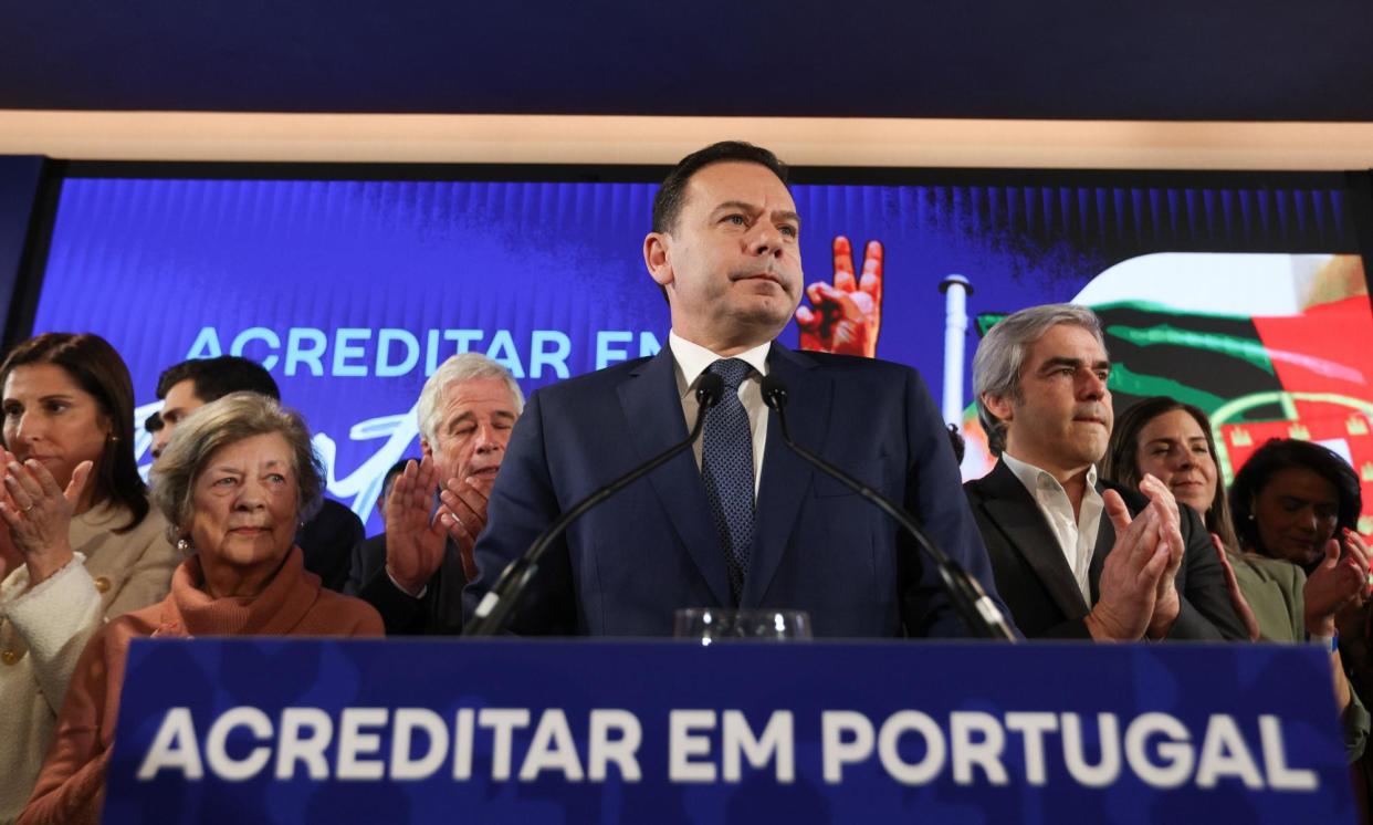 <span>Luís Montenegro has repeatedly ruled out any deals with Chega, leaving his only option an alliance with the centre-right Liberal Initiative party.</span><span>Photograph: Tiago Petinga/EPA</span>