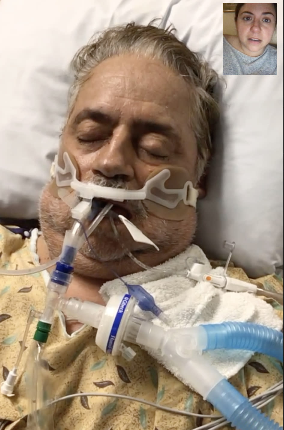 Mark was put on a ventilator until he passed away on June 30. (Courtesy Kristin Urquiza)