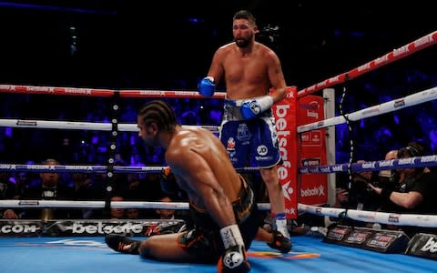 Tony Bellew knocks down David Haye Action Images - Credit: Action Images via Reuters