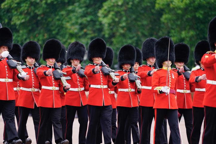 Coldstream Guards at Buckingham Palace: Getty Images