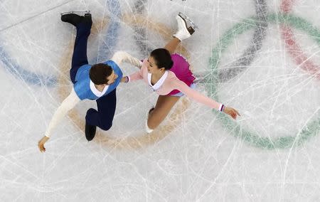 Figure Skating - Pyeongchang 2018 Winter Olympics - Ice Dance free dance competition final - Gangneung, South Korea - February 20, 2018 - Yura Min and Alexander Gamelin of South Korea perform. REUTERS/Phil Noble