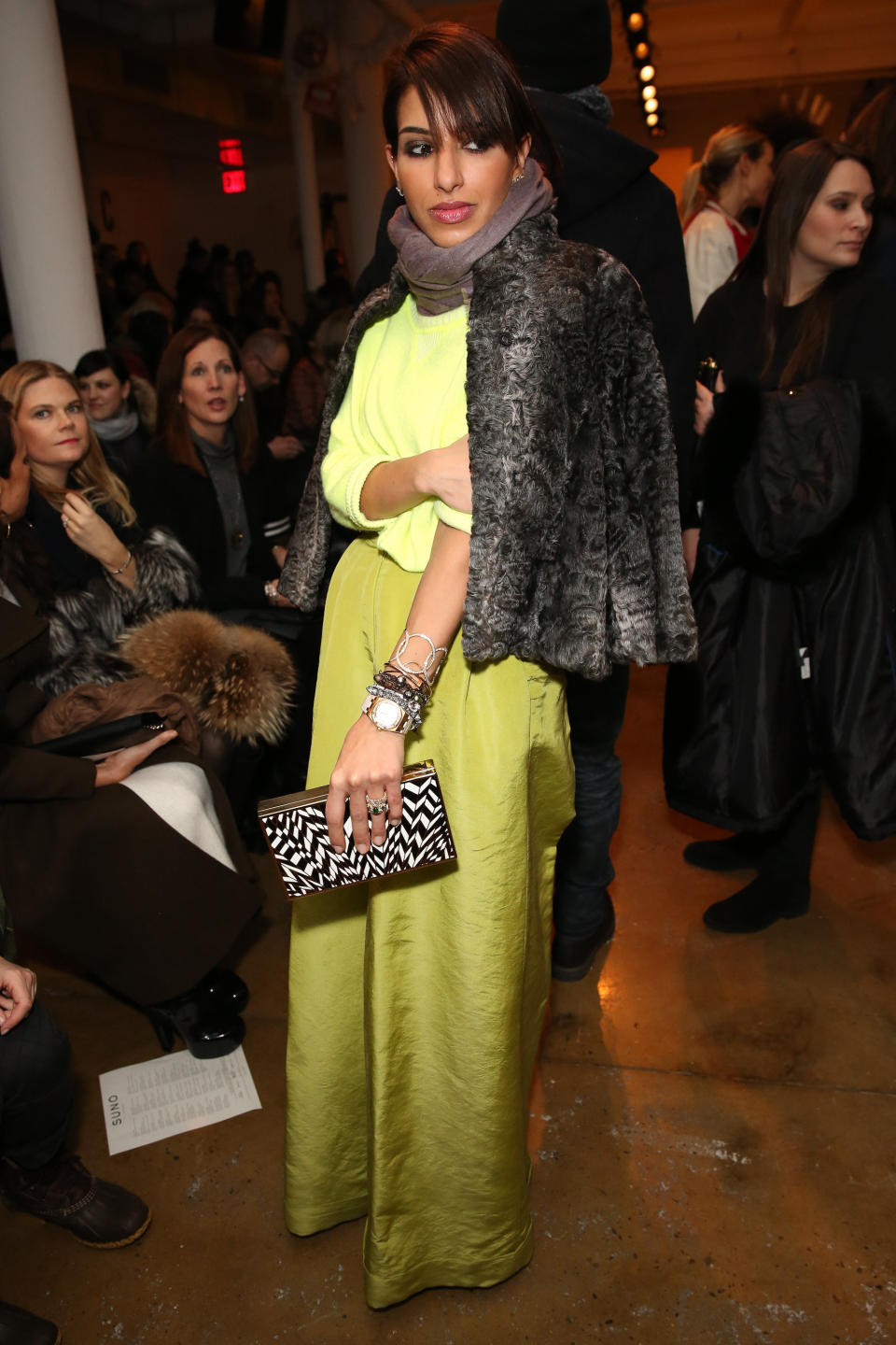 At the Suno fall 2013 runway show during New York Fashion Week.