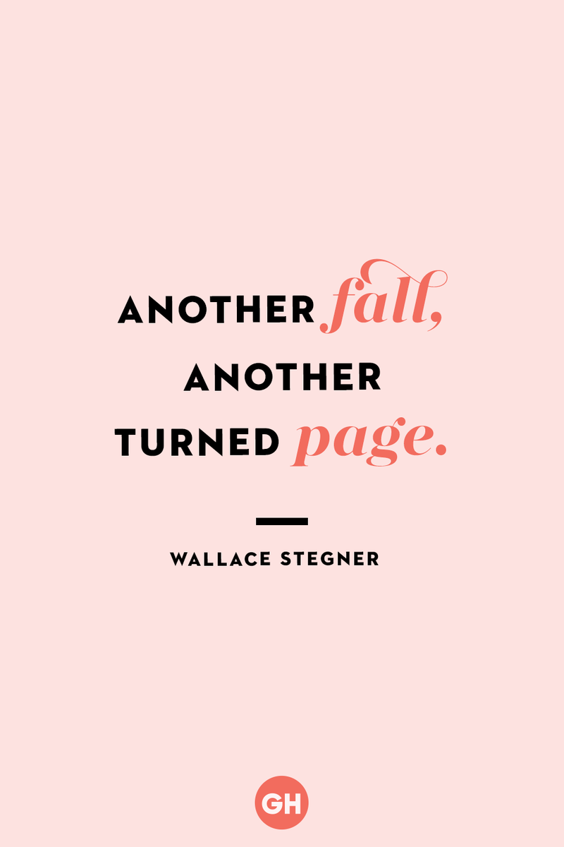 <p>Another fall, another turned page.</p>
