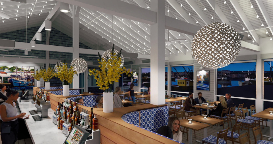 Renderings show what The Black Whale's new patio will look like when renovations are completed in April.