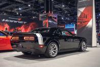 <p>The Challenger Black Ghost celebrates a legendary 1970 Challenger that dominated the stoplight drag racing scene in Detroit, leaving competitors in its dust before vanishing into the night. The 2023 homage, based on the Hellcat Redeye, pairs Pitch Black paint with a <a href="https://www.caranddriver.com/news/g42816366/2023-dodge-challenger-black-ghost-details/" rel="nofollow noopener" target="_blank" data-ylk="slk:faux-gator-skin roof graphic;elm:context_link;itc:0;sec:content-canvas" class="link ">faux-gator-skin roof graphic</a>, a white stripe on the trunk, and chrome badges. </p><p><a class="link " href="https://www.caranddriver.com/news/a41318672/2023-dodge-challenger-black-ghost-last-call-details/" rel="nofollow noopener" target="_blank" data-ylk="slk:Read the full story;elm:context_link;itc:0;sec:content-canvas">Read the full story</a></p>