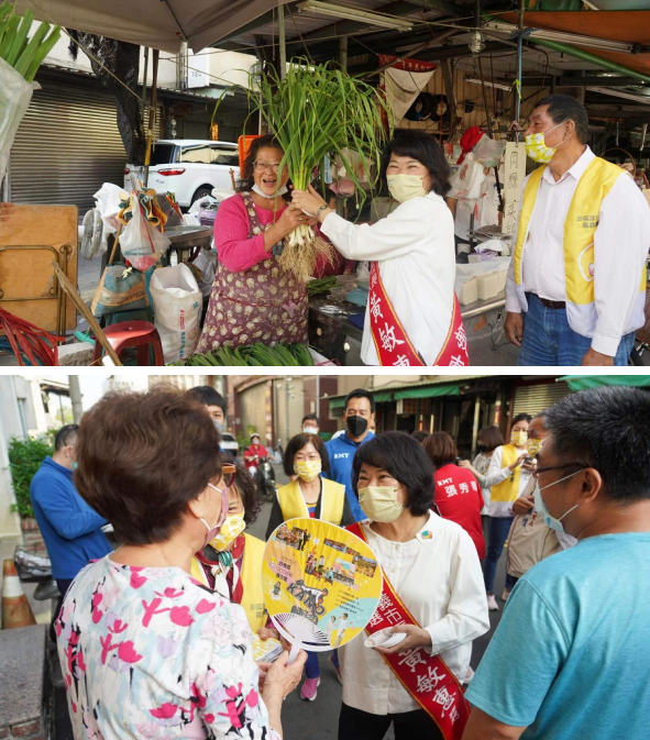 請假投入選戰首日　黃敏惠掃街拜票民眾反應熱烈  