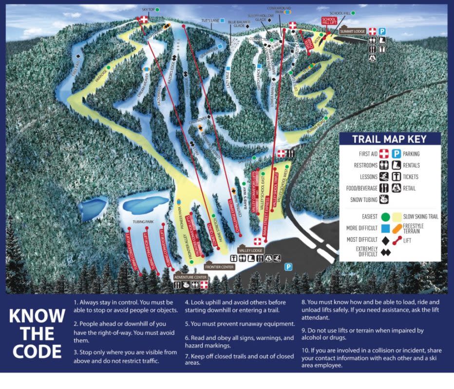 Trail map courtesy of <a href="https://www.skibluemt.com/winter-sports/skiing-snowboarding/trail-map/" rel="nofollow noopener" target="_blank" data-ylk="slk:Blue Mountain Resort.;elm:context_link;itc:0;sec:content-canvas" class="link ">Blue Mountain Resort.</a><p>Blue Mountain Resort</p>