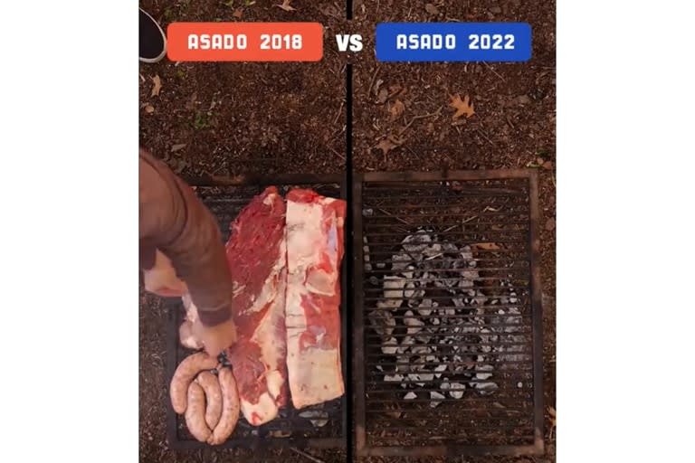 En las redes sociales se viralizó el video de cuánto asado se podía comer en 2018 versus lo que se puede hacer ahora