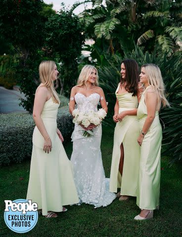 <p>Gianni Di Natale</p> Alba Jancou and her bridesmaids