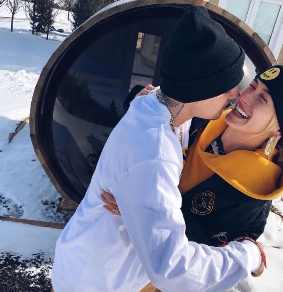 <strong>Hailey Baldwin and Justin Bieber</strong>