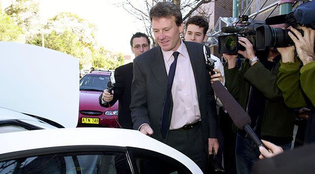 Sam Newman leaves court. Source: Getty