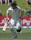 New Zealand's BJ Watling Runs between the wickets against India during the second innings on day four of the second international test cricket match at the Basin Reserve in Wellington, February 17, 2014.