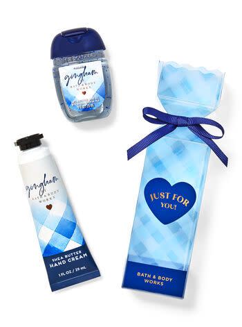<p><strong>Bath & Body Works</strong></p><p>bathandbodyworks.com</p><p><strong>$9.95</strong></p><p><a href="https://www.bathandbodyworks.com/p/gingham-gift-set-025143899.html" rel="nofollow noopener" target="_blank" data-ylk="slk:Shop Now" class="link ">Shop Now</a></p><p>IMHO, this is the best scent that Bath & Body works has to offer, so why not help your friend stock up with this gift set that includes a hand cream and hand sanitizer. Trust me on this one. </p>