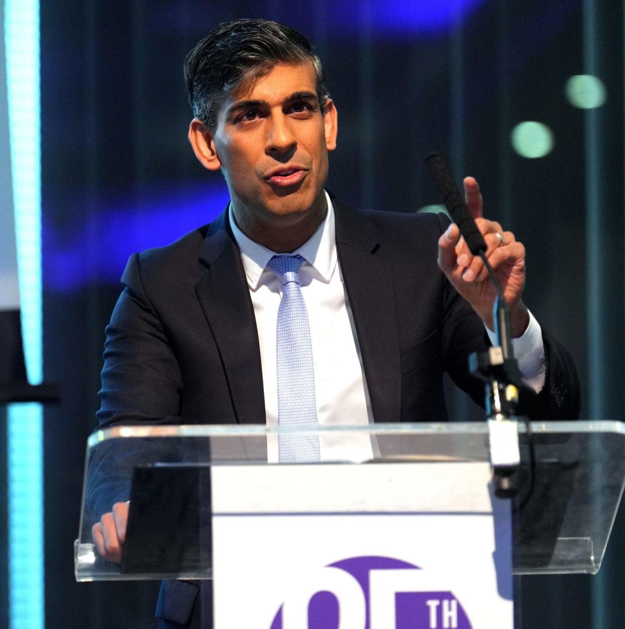 Rishi Sunak, the Prime Minister, addresses the Society of Editors' 25th anniversary conference in London