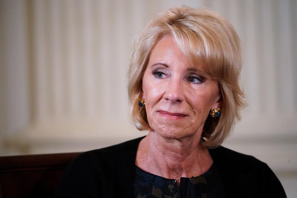 Education Secretary Betsy DeVos is leading a commission to examine and possibly repeal Obama-era guidance that helped schools improve disciplinary practices.&nbsp; (Photo: MANDEL NGAN via Getty Images)