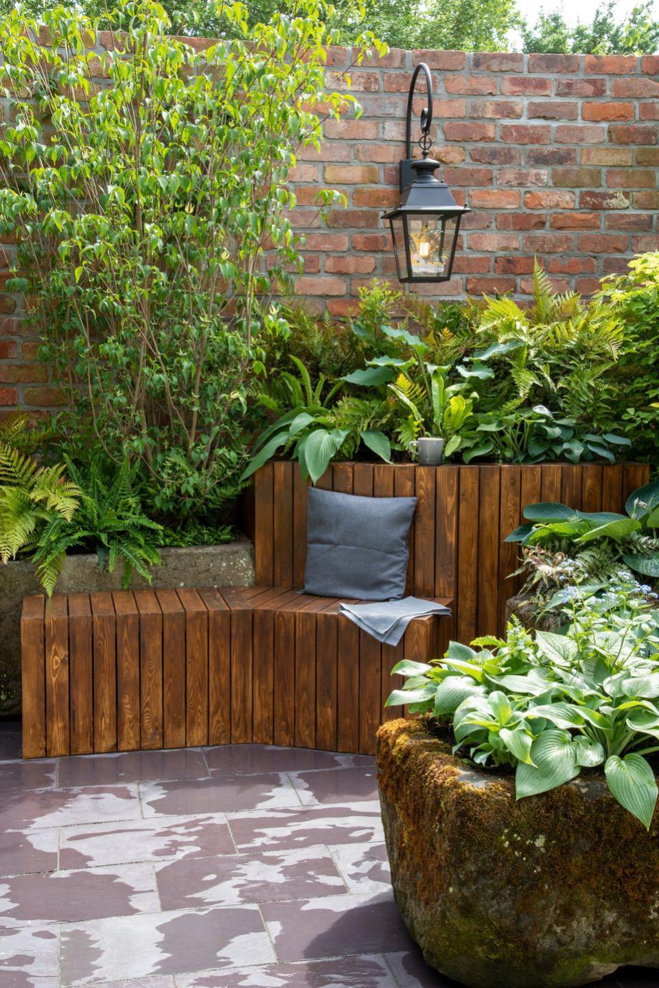 <p><strong>WINNER: Silver Gilt medal winner</strong></p><p>"Inspired by a rainy garden in Manchester, this container garden is designed to thrive in wet conditions, influenced by UK forests whose lush foliage is energised and born out of the regularity of rainy weather," says Bea. </p><p>"It features robust, deep green planting with waxy textures that glisten when wet, as well as ferns that hold raindrops in the soft spaces between their leaves."<br></p>